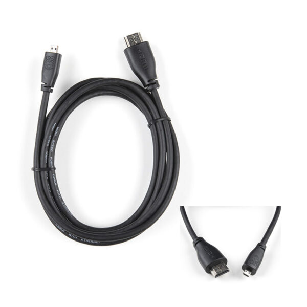 Raspberry Pi Official Micro HDMI to HDMI-A Cable (2m)