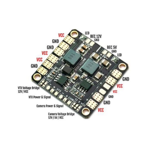 Mini Power Hub Power Distribution Board PDB Board with BEC 5V & 12V - Image 2