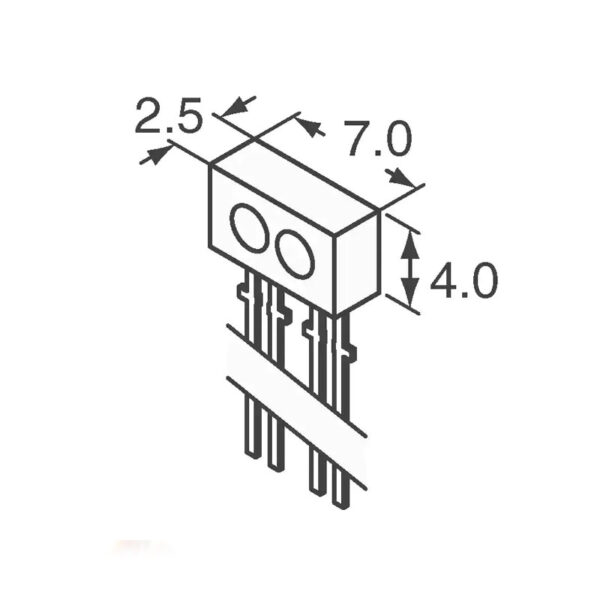 TCRT 1000 Sensor Opto Trans 4MM Refl THPCB - Image 2