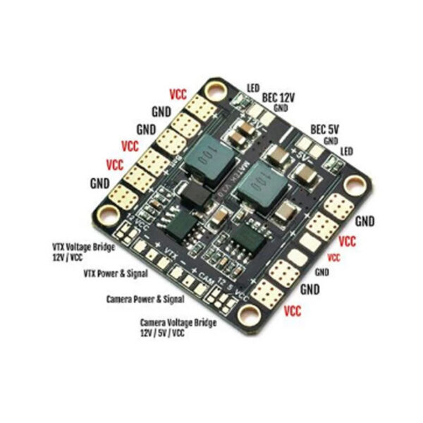 Mini Power Hub Power Distribution Board PDB Board with BEC 5V & 12V - Image 3