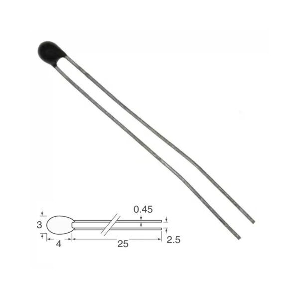THERMISTOR NTC 10KOHM 3470K BEAD