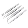 Steel Tweezer Silver 4PCS/SET