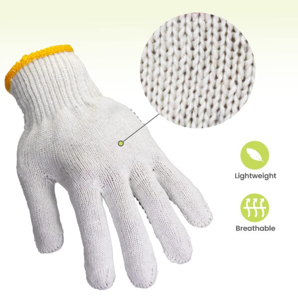 Work Gloves Anti-Slip Dots 2 Pairs - Image 2