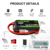 Ovonic 3S 2200mAh 35C 11.1V Short LiPo Battery Pack