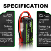 Ovonic 3S 2200mAh 35C 11.1V Short LiPo Battery Pack